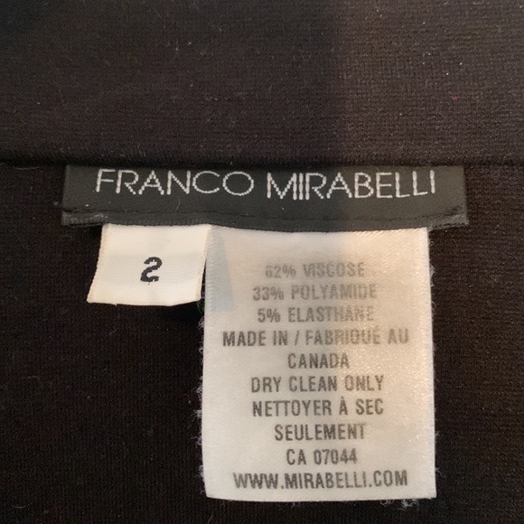 Franco Mirabelli edgy black skirt suit, size 2. - Picture 2 of 8